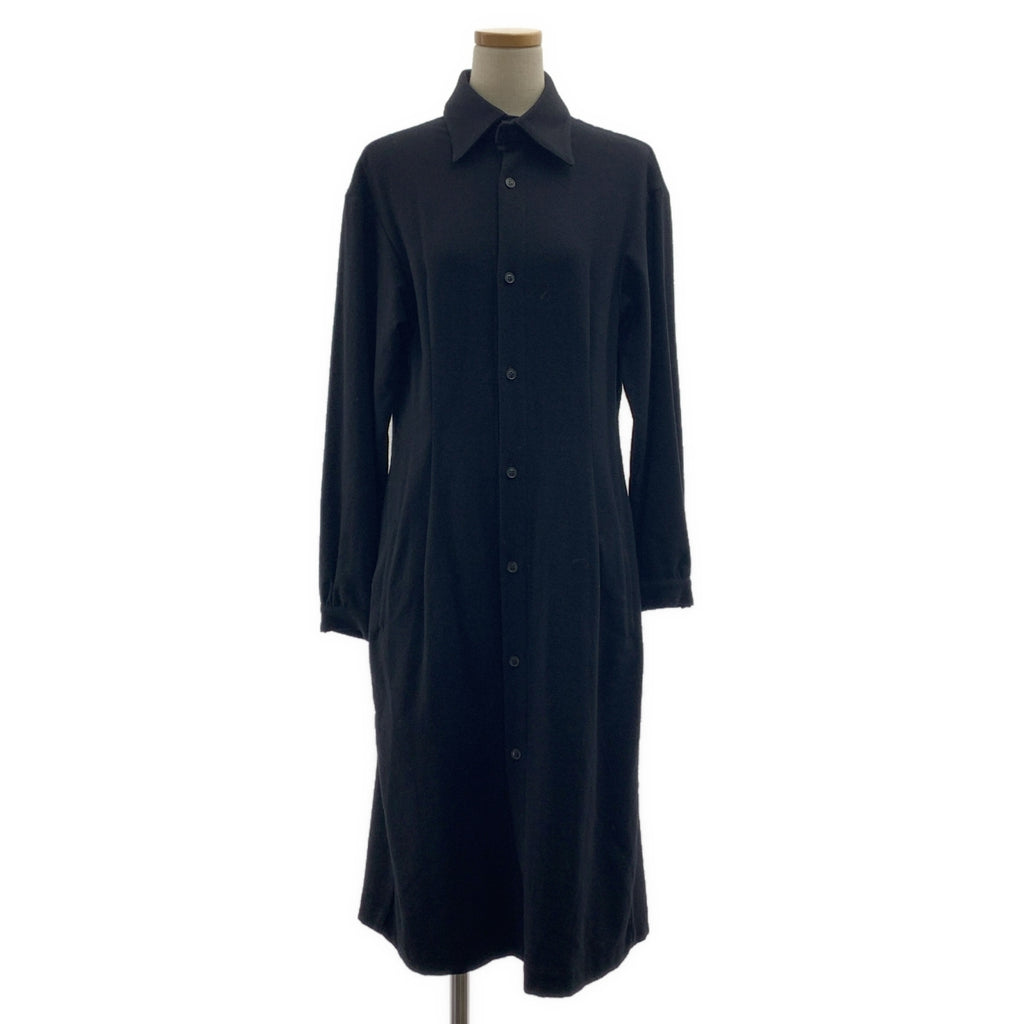 Yohji Yamamoto REGULATION | 羊毛襯衫裙，可拆式領 | 2 碼 | 女款