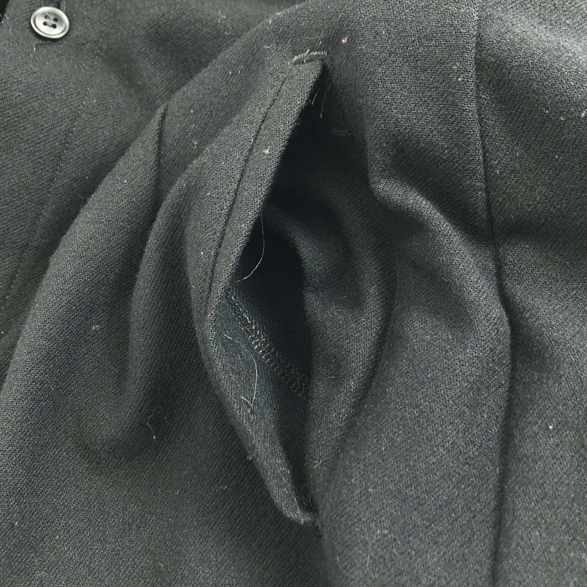 Yohji Yamamoto REGULATION | 羊毛襯衫裙，可拆式領 | 2 碼 | 女款