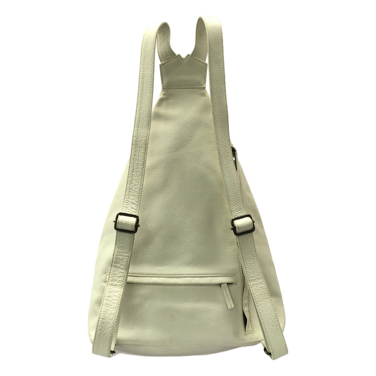 discord Yohji Yamamoto / 디스코드 요우지 야마모토 | YBAGPACK 10th limited / 소가죽 카우레자 로고 배낭 배낭 / 유니섹스 | 화이트 | 남성