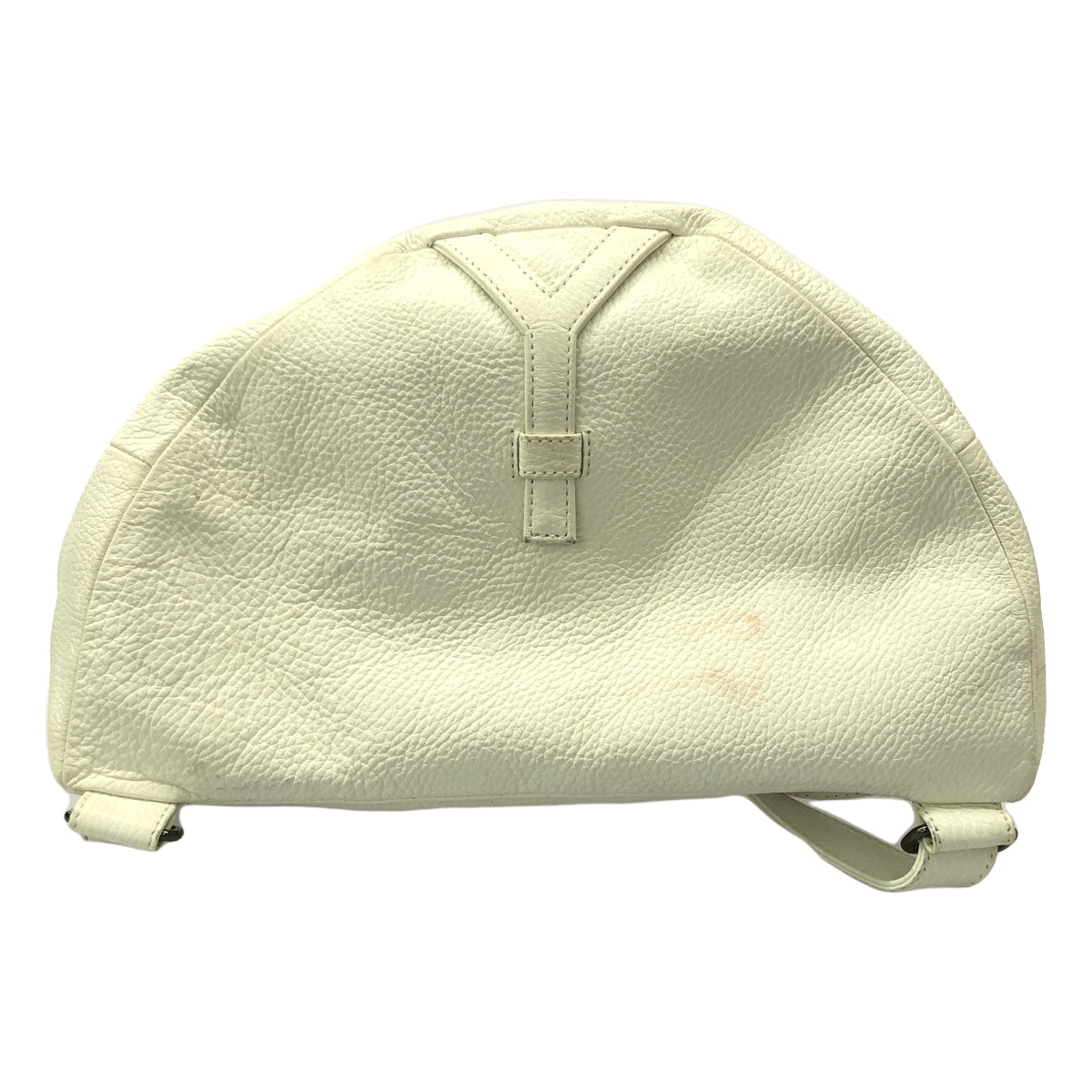 discord Yohji Yamamoto / 디스코드 요우지 야마모토 | YBAGPACK 10th limited / 소가죽 카우레자 로고 배낭 배낭 / 유니섹스 | 화이트 | 남성