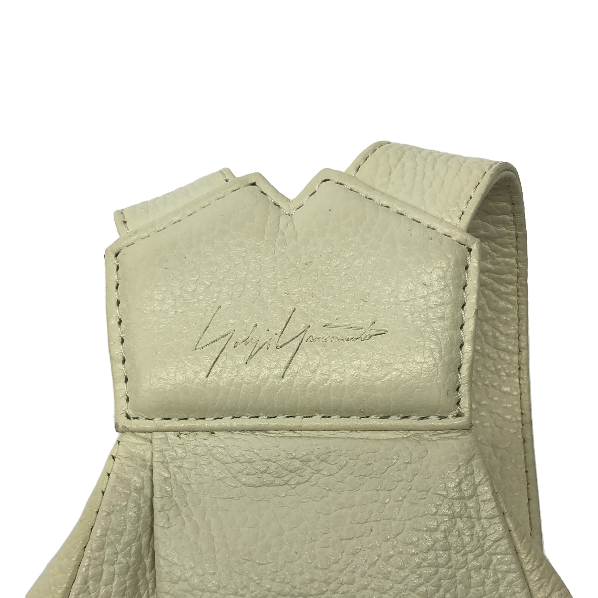 discord Yohji Yamamoto / 디스코드 요우지 야마모토 | YBAGPACK 10th limited / 소가죽 카우레자 로고 배낭 배낭 / 유니섹스 | 화이트 | 남성