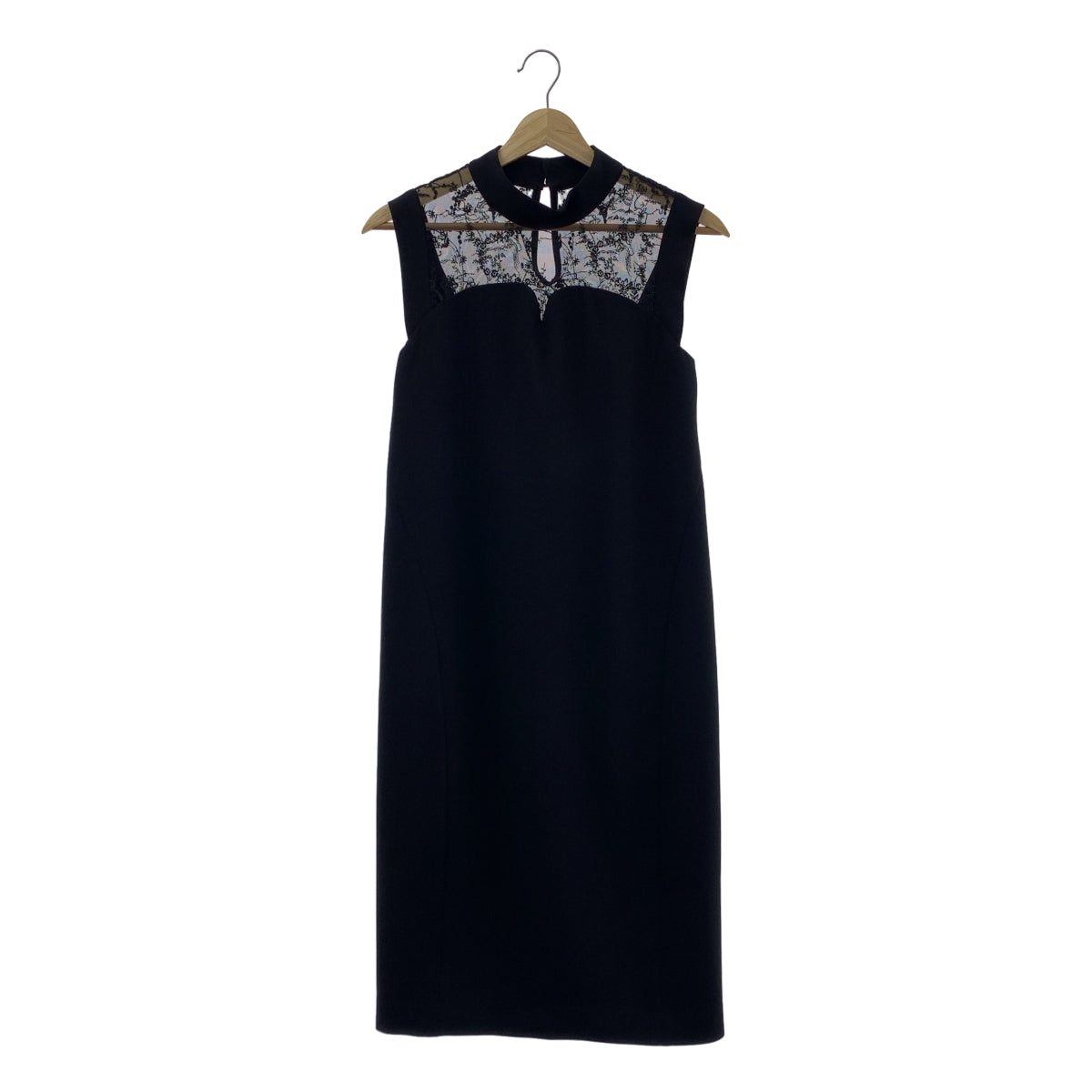 Mame Kurogouchi / 마메쿠로고우치 | 2024AW | Acetate Polyester Floral Lace-Collar Sleeveless Dress / 꽃 엠브로이드 레이스 드레스 원피스 / 안감 포함 | 1 | 여성