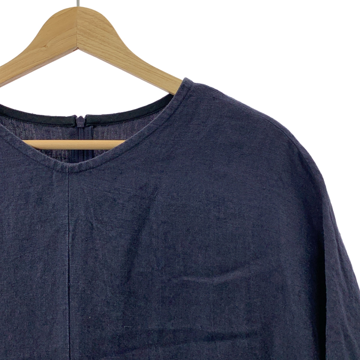 PLAIN PEOPLE | 亞麻蝙蝠袖洋裝 | 尺寸 2 | 海軍藍 | 女款