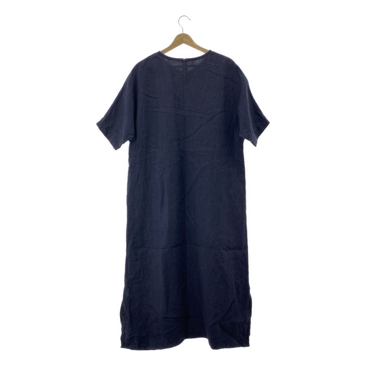 PLAIN PEOPLE | 亞麻蝙蝠袖洋裝 | 尺寸 2 | 海軍藍 | 女款