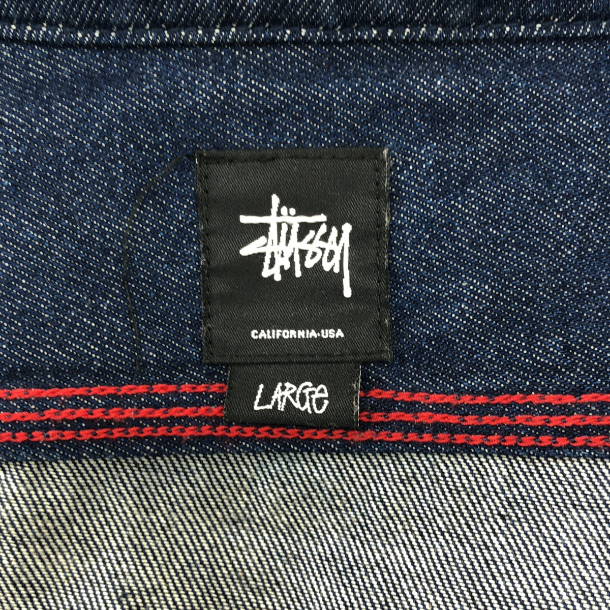 STUSSY | STAND FIRM 背面 Logo 連帽牛仔襯衫外套 | L 碼 |