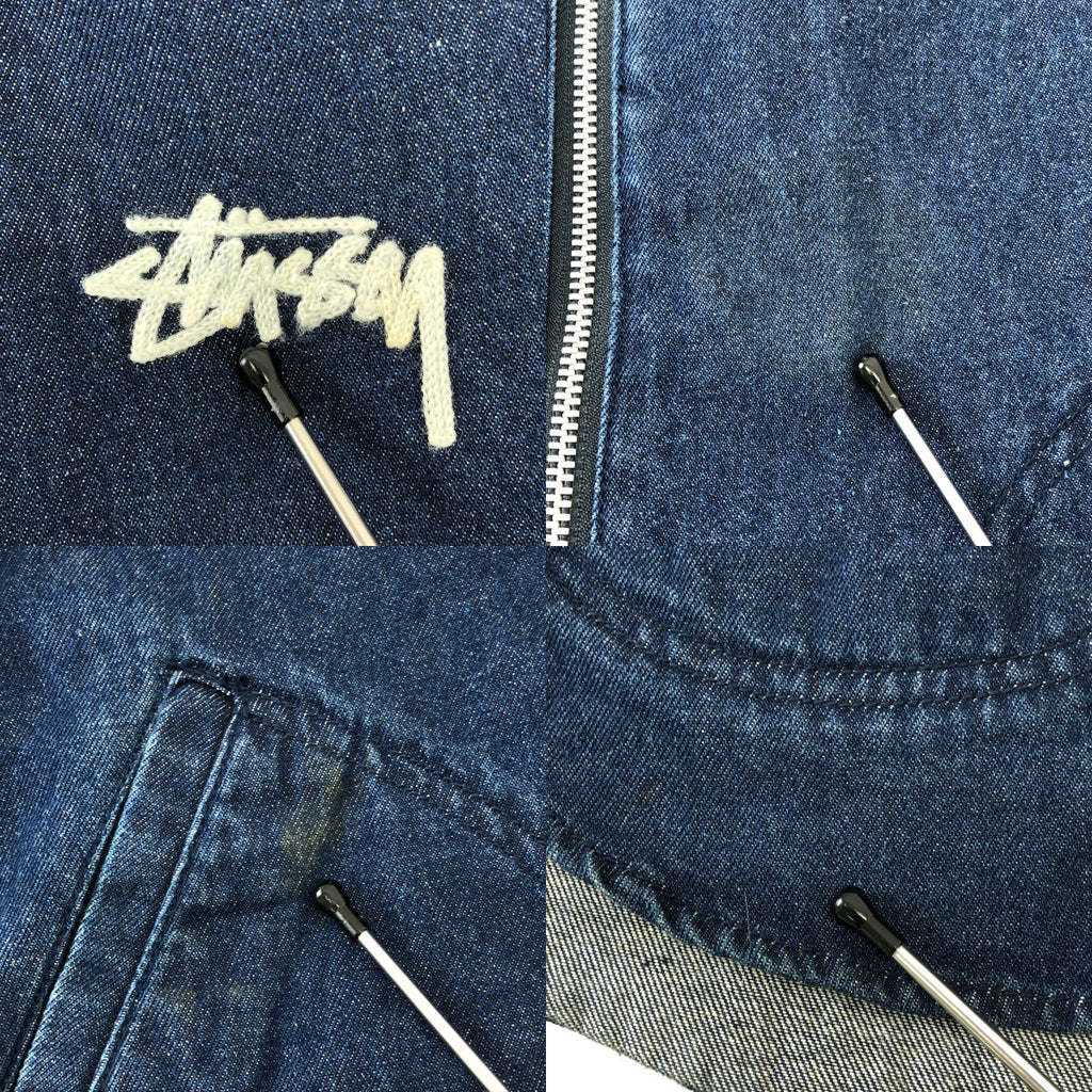 STUSSY | STAND FIRM 背面 Logo 連帽牛仔襯衫外套 | L 碼 |