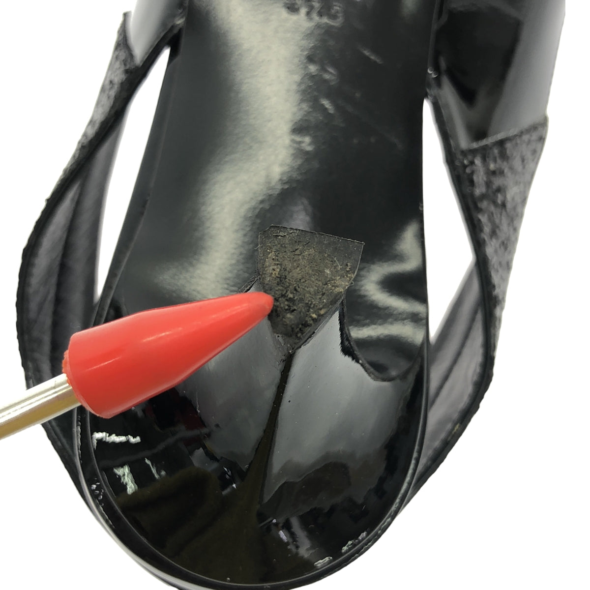 席琳 |漆皮露跟高跟鞋 | 37.5 |黑色 |女性的