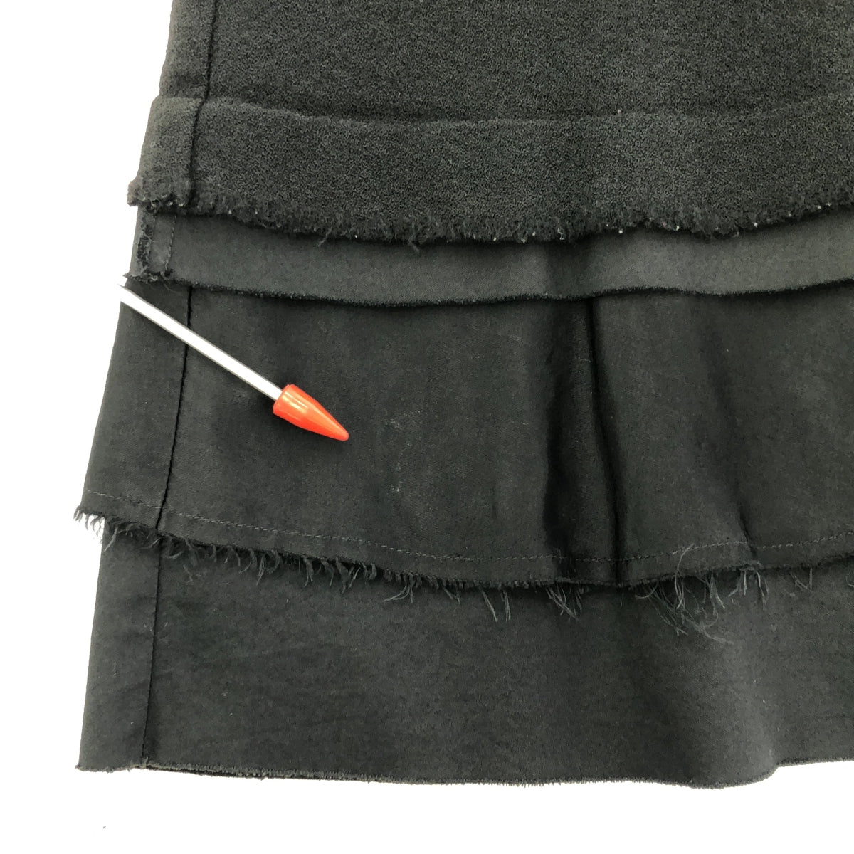tricot COMME des GARCONS / トリココムデギャルソン | 2002AW | ウール カットオフ ティアードスカート |