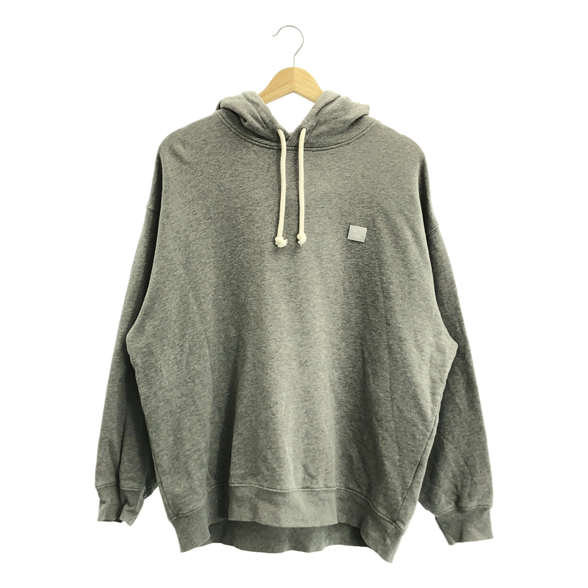 Acne Studios / アクネストゥディオズ | FARRIN FACE ファイスパッチ オーバーサイズ フーディ プルオーバーパーカー | S | グレー | メンズ