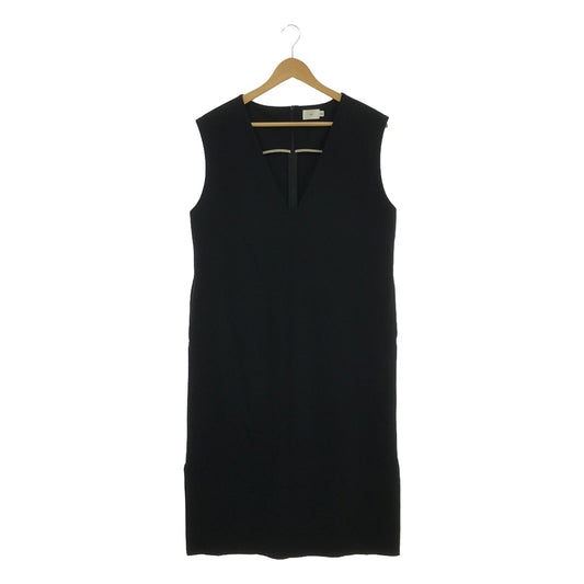 yori | Wool long straight dress | F | Black | Women's