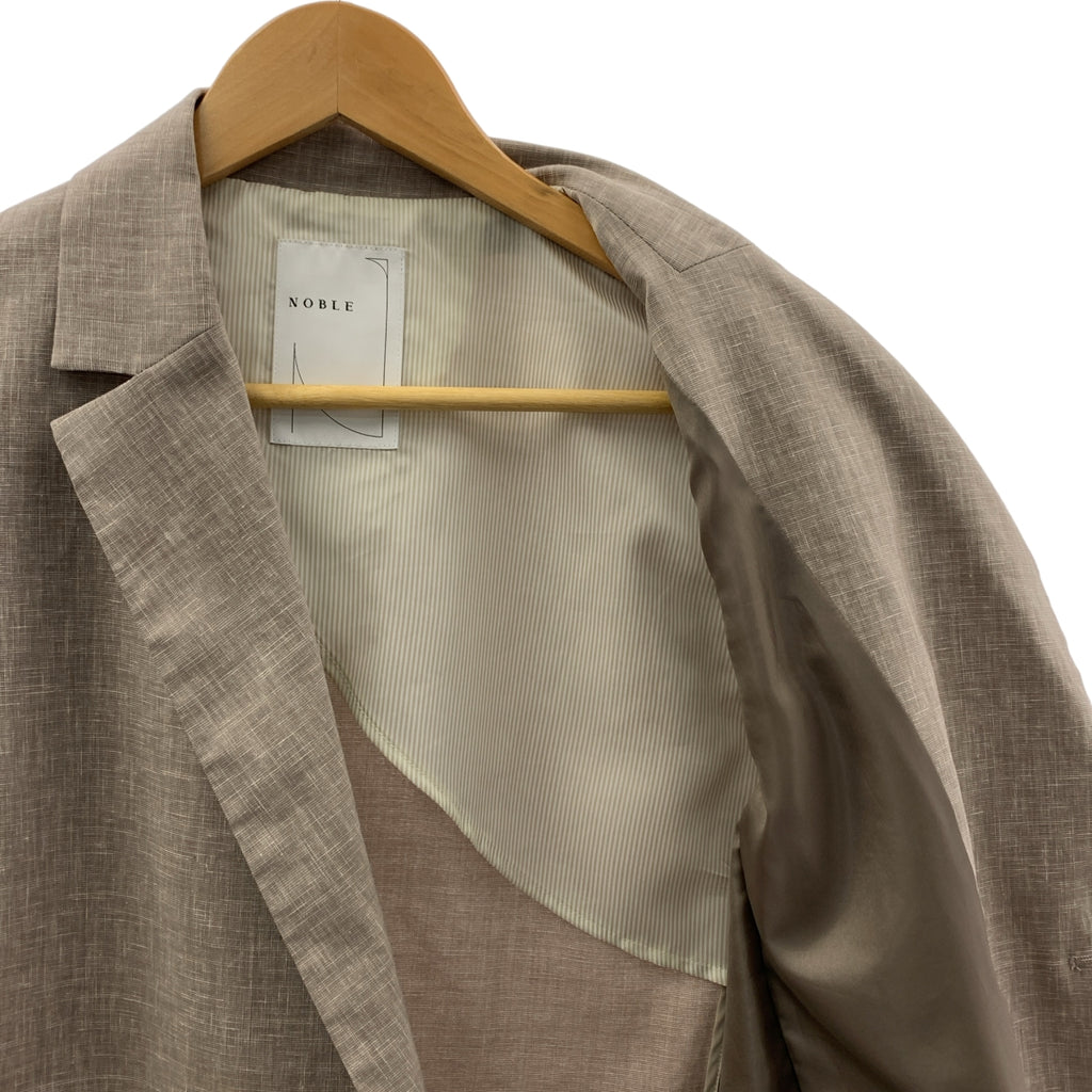 NOBLE / 노블 | 골드 버튼 대마 스트레치 더블 브레스트 재킷 | F | 여성