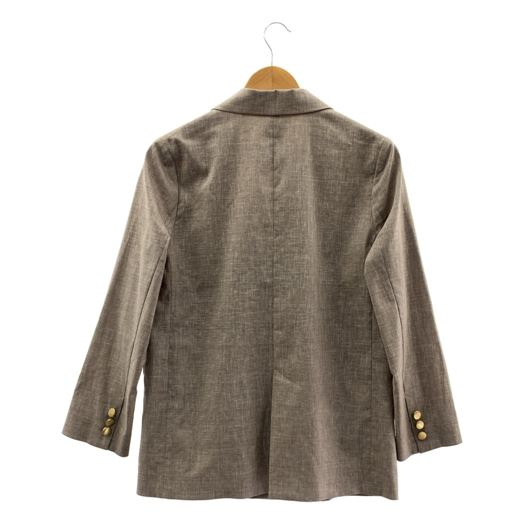 NOBLE / 노블 | 골드 버튼 대마 스트레치 더블 브레스트 재킷 | F | 여성