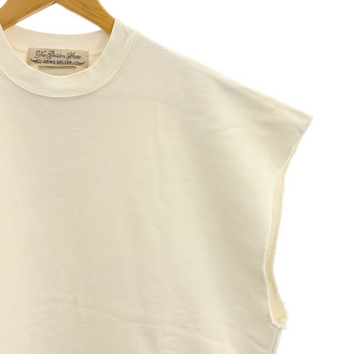 REMI RELIEF / レミレリーフ | カットオフスリーブ スリット ポケット付き スウェット ワンピース | M | レディース