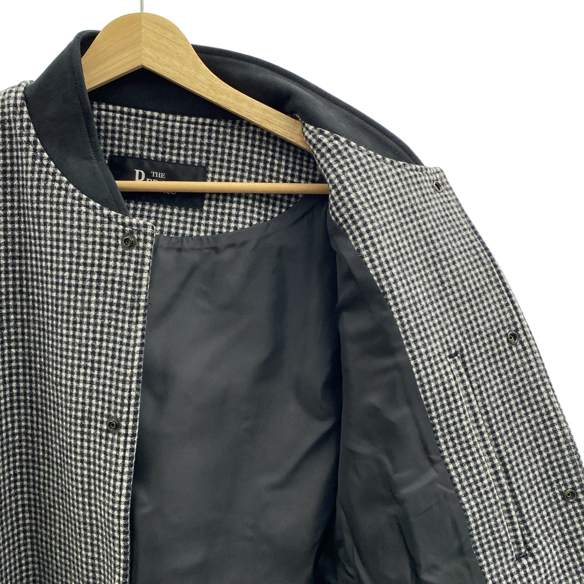 THE RERACS | 混合材質格紋寬鬆外套 | F 碼 | 黑色/灰色 | 女款