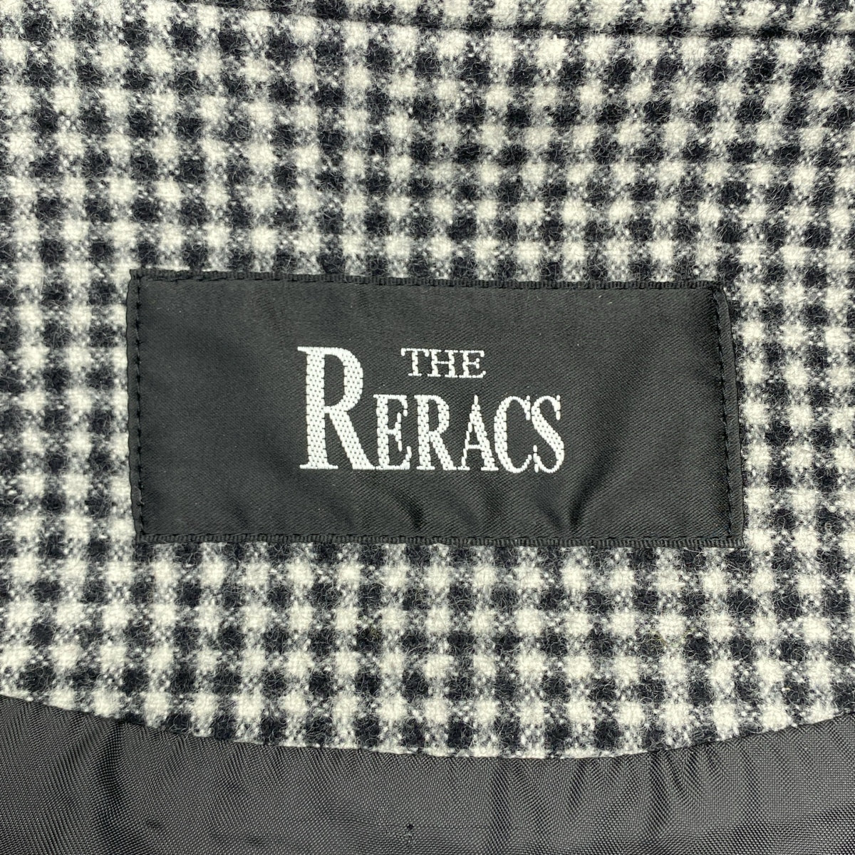 THE RERACS / ザリラクス | 異素材 ギンガムチェック ブルゾン ジャケット | F | ブラック/グレー | レディース