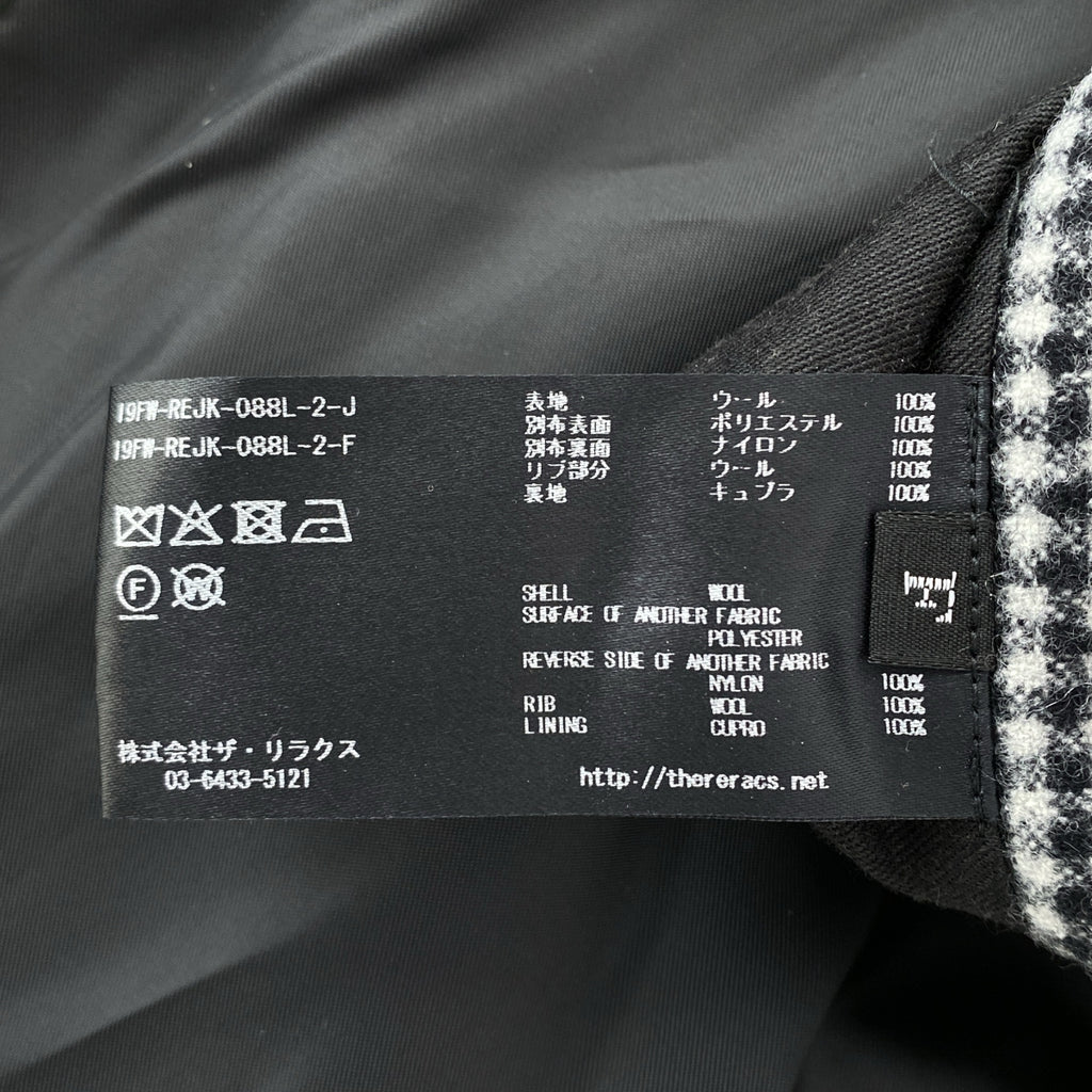 THE RERACS | 混合材質格紋寬鬆外套 | F 碼 | 女款