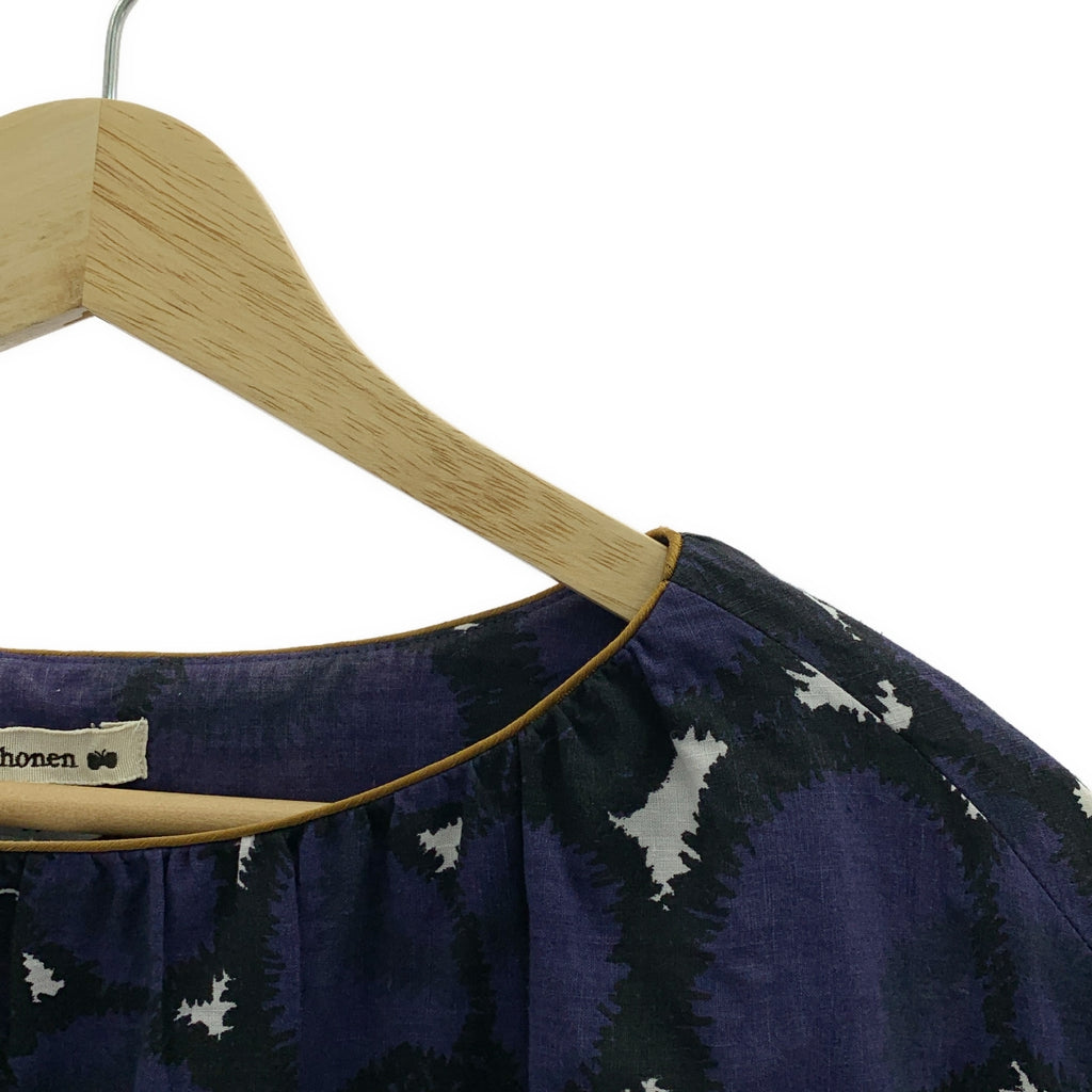 mina perhonen / 미나펠호넨 | sumile 린넨 개더 풀오버 반소매 블라우스 | 36 |