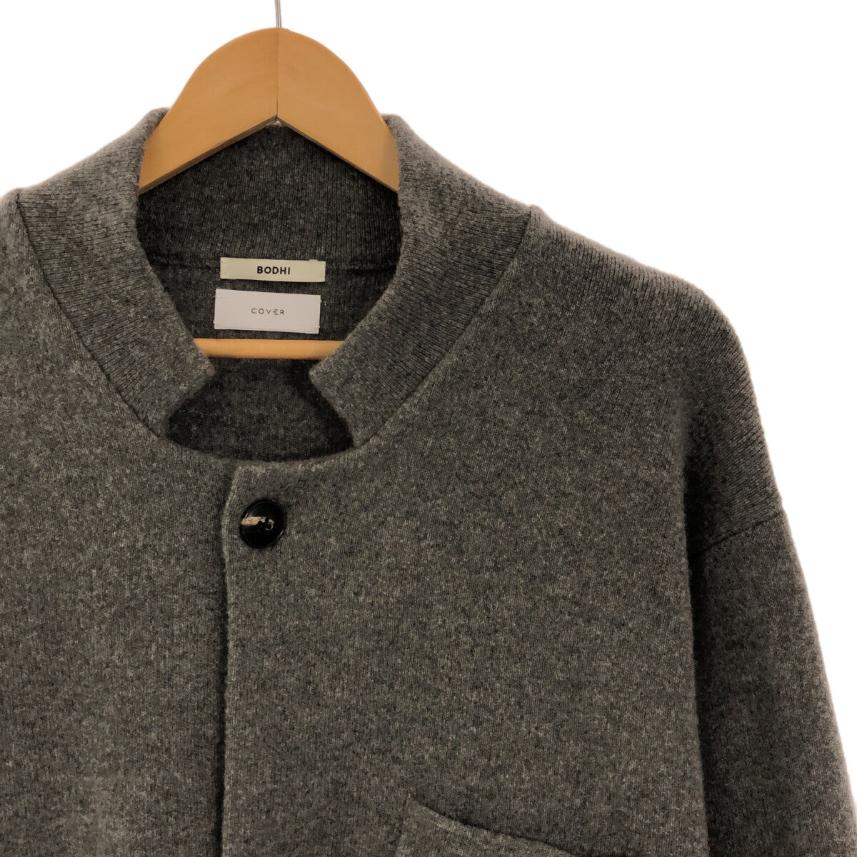 [Good Condition] BODHI | 100% cashmere / Cashmere cardigan knit jacket | F | Gray | Men's