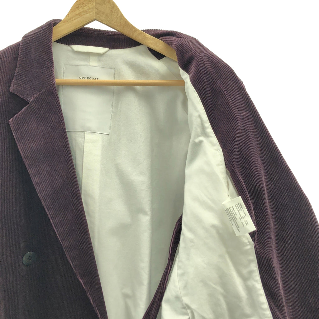 OVERCOAT / オーバーコート | Corduroy Double Breasted Jacket WINE コーデュロイ ジャケット / ユニセックス | 00 | メンズ