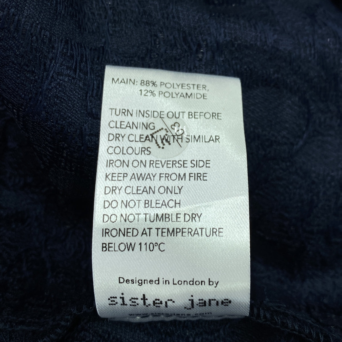 【新品】  sister jane / シスター ジェーン | 2020SS | フリル レース ボリュームスリーブ ミニ ドレス ワンピース | S | ネイビー | レディース