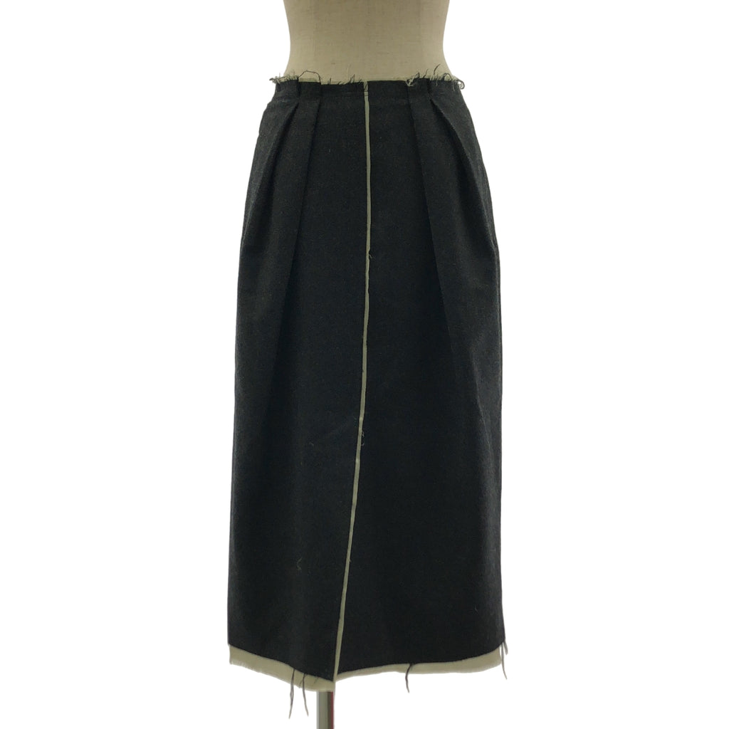 DRIES VAN NOTEN / ドリスヴァンノッテン | ウール カットオフ レイヤード ロングスカート | 36 | レディース