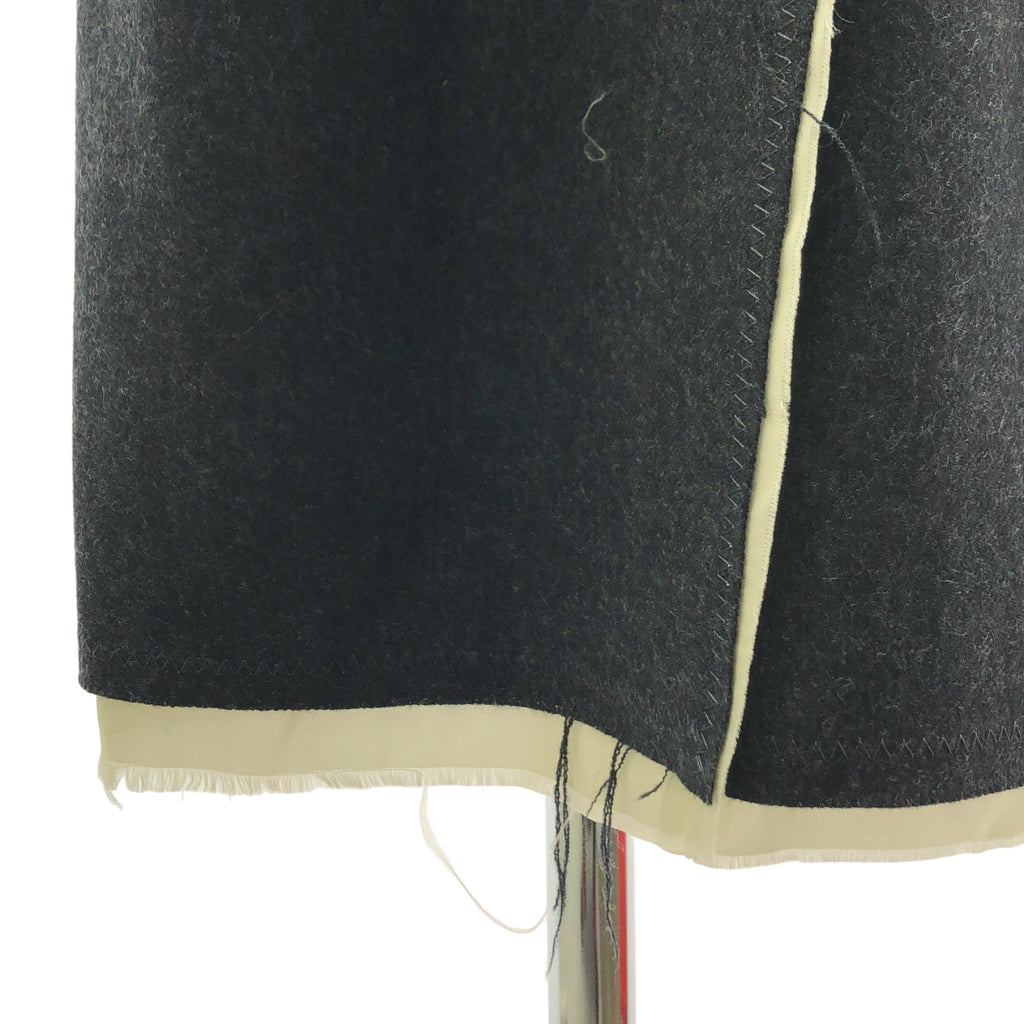 DRIES VAN NOTEN / ドリスヴァンノッテン | ウール カットオフ レイヤード ロングスカート | 36 | レディース