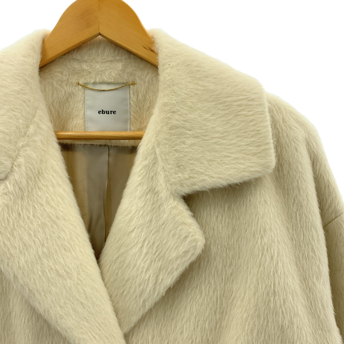 エブール アルパカ ロングコート ベージュ 36 ebure 定価16.5万 ebure