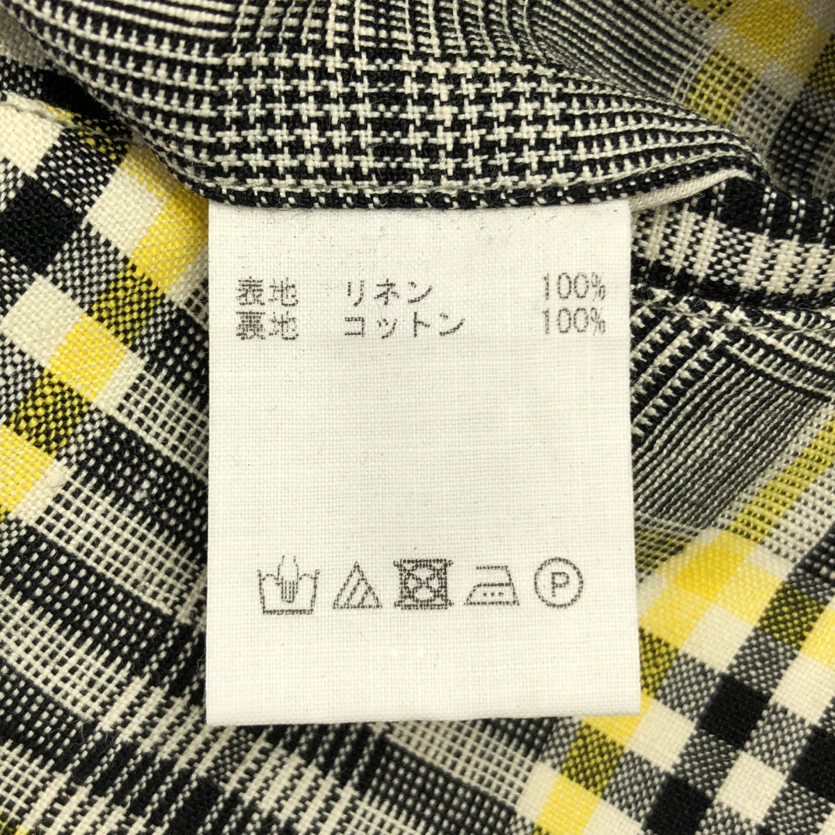 JUN MIKAMI / 준미카미 | 린넨 체크 무늬 테일러드 재킷 |