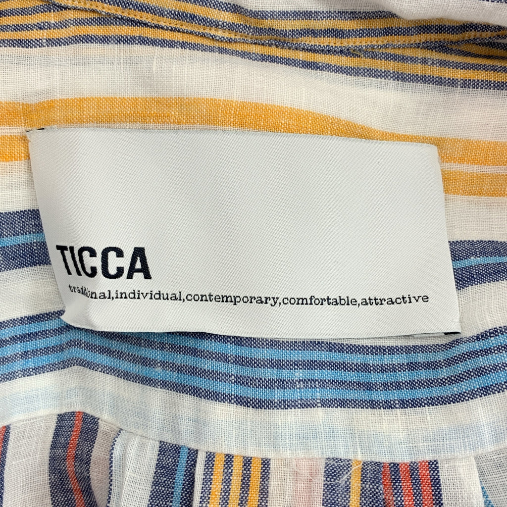 TICCA / ティッカ | リネン ストライプ シャツワンピース | F | レディース