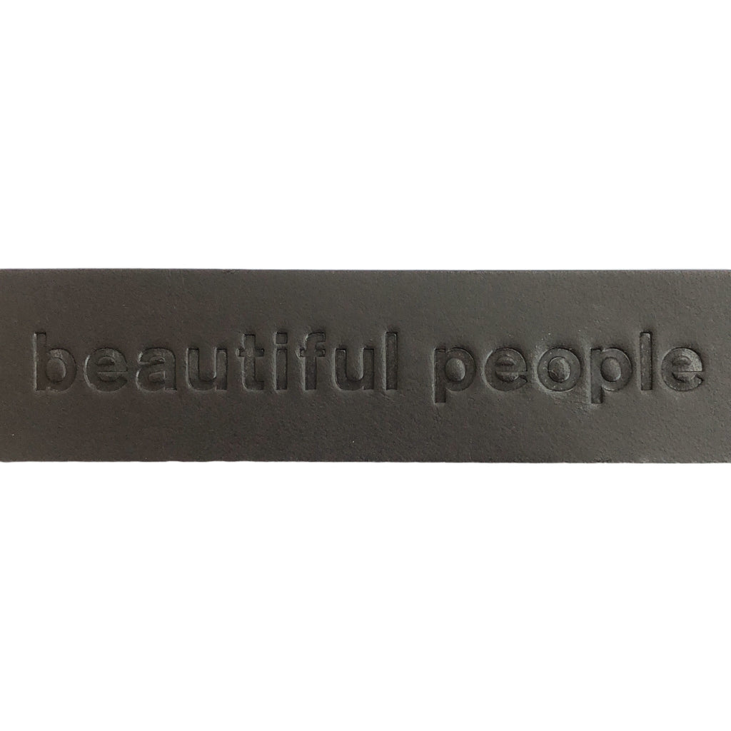 【美品】  beautiful people / ビューティフルピープル | リングバックル レザー フックベルト | M | ブラウン / ベージュ | メンズ