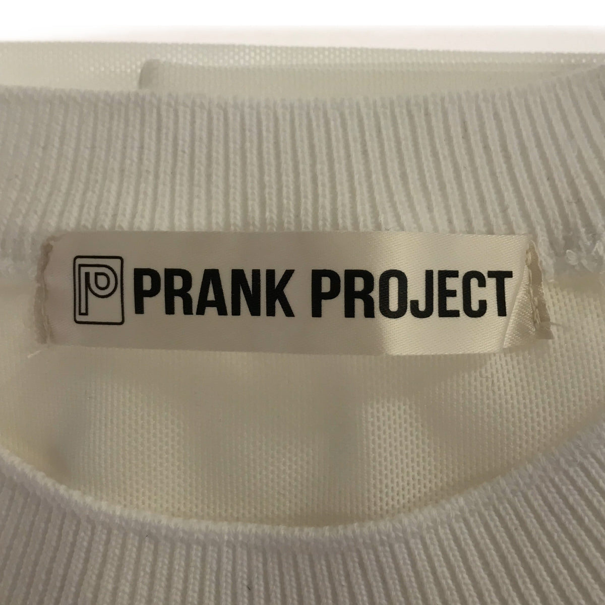 【미품】 PRANK PROJECT / 플랑크 프로젝트 | Hard Mesh Over T-shirt 메쉬 오버 사이즈 크롭 티셔츠 | F | 화이트 | 여성