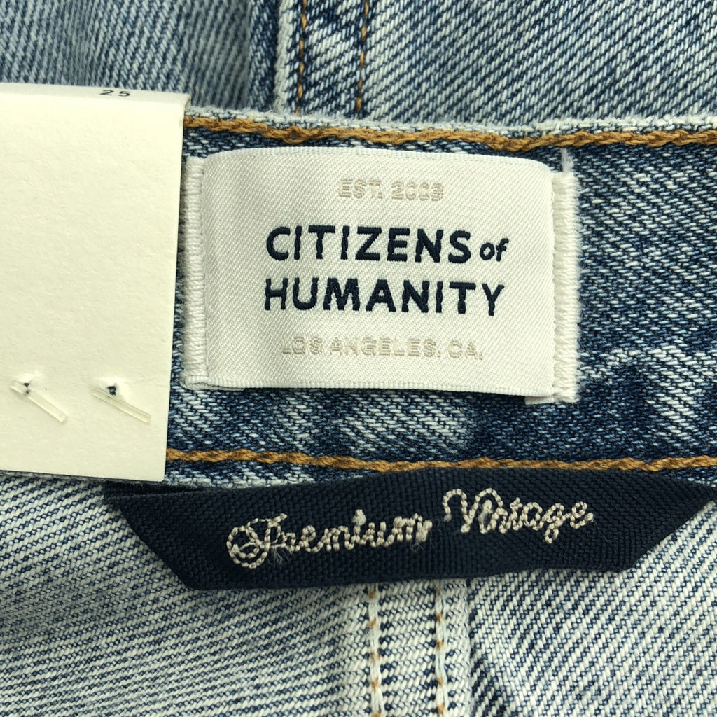 【미품】 Citizens of humanity / 시티즌즈 오브 휴머니티 | 2022AW | LIBBY / 데미지 가공 플레어 데님 팬츠 | 25 | 인디고 | 여성