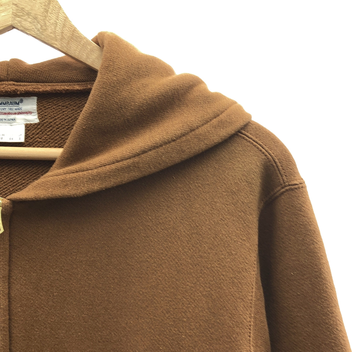 STAMMBAUM / シュタンバウム | SUVIN COTTON スウェット ジップパーカー | S | ブラウン | メンズ