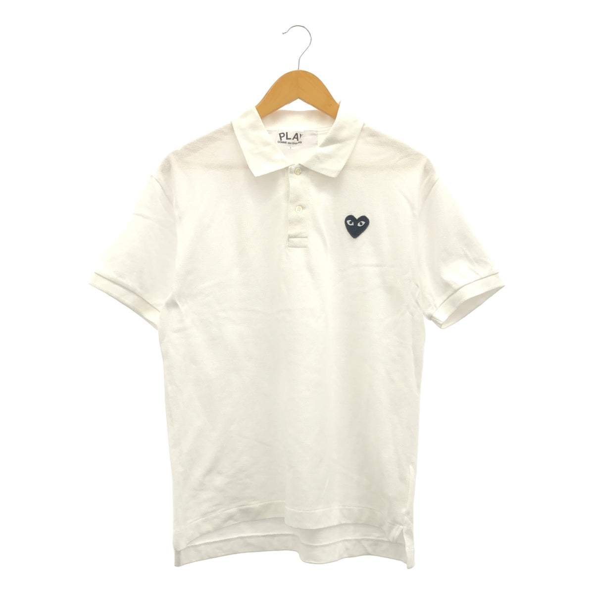 玩 COMME des GARÇONS |公元2007年|心形貼片珠地佈 Polo 衫 | SHOPBOP L 號 |
