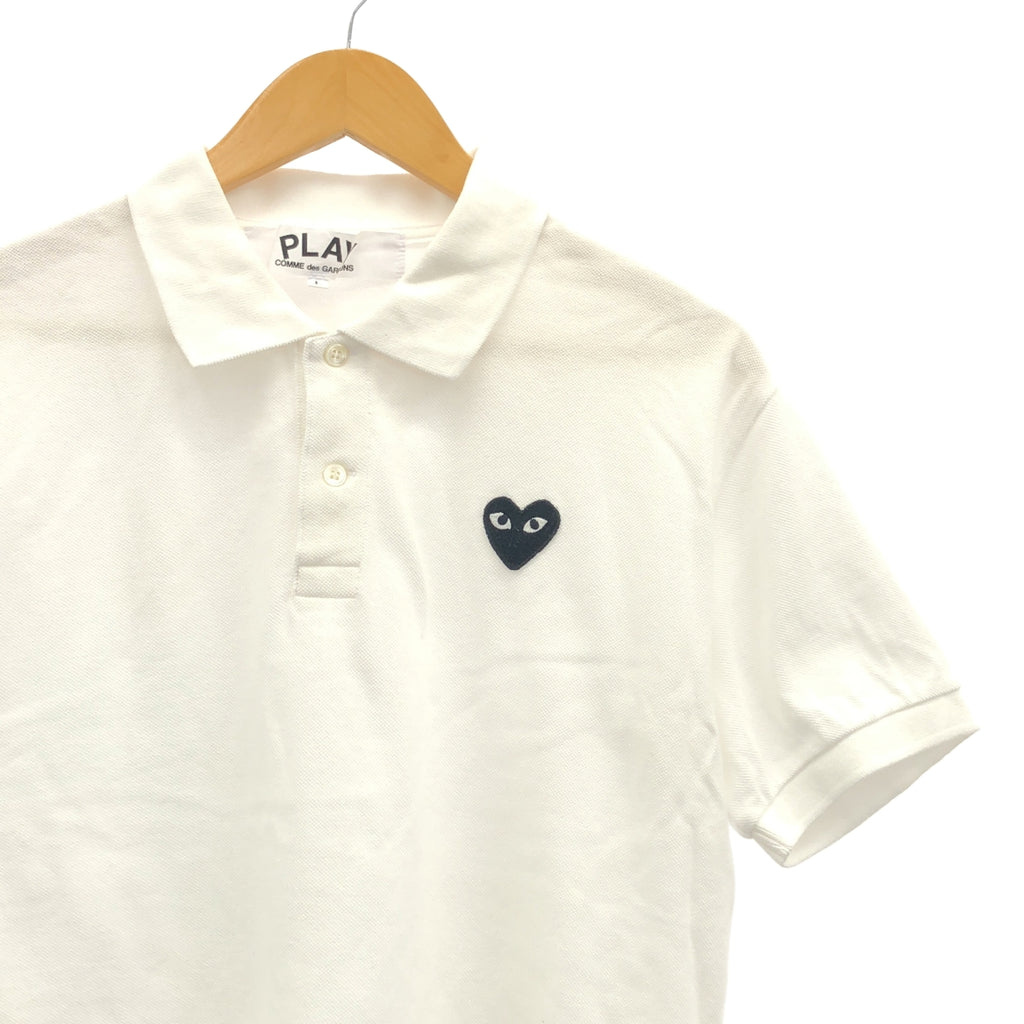 玩 COMME des GARÇONS |公元2007年|心形貼片珠地網眼 Polo 衫 | SHOPBOP L 號 |男士