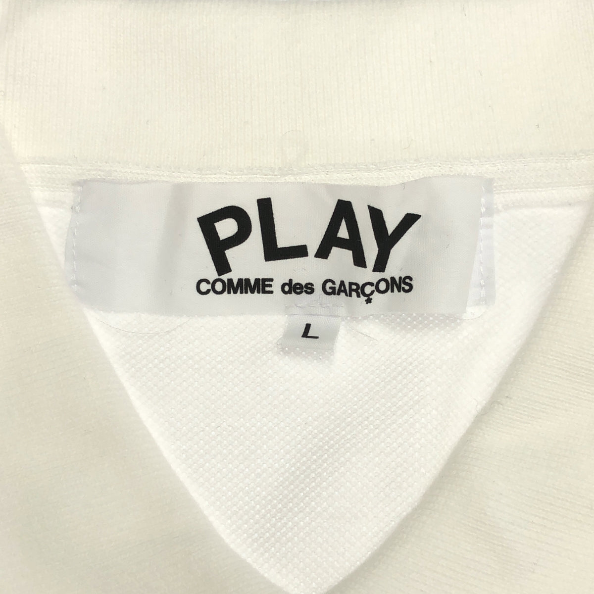 玩 COMME des GARÇONS |公元2007年|心形貼片珠地佈 Polo 衫 | SHOPBOP L 號 |