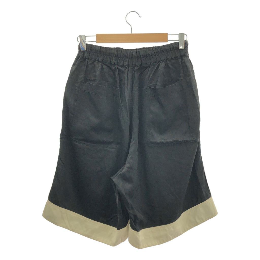 德賴斯·範諾頓 | 人造絲棉混紡闊腿短褲，褲腳拼接設計 | S碼 | 男士