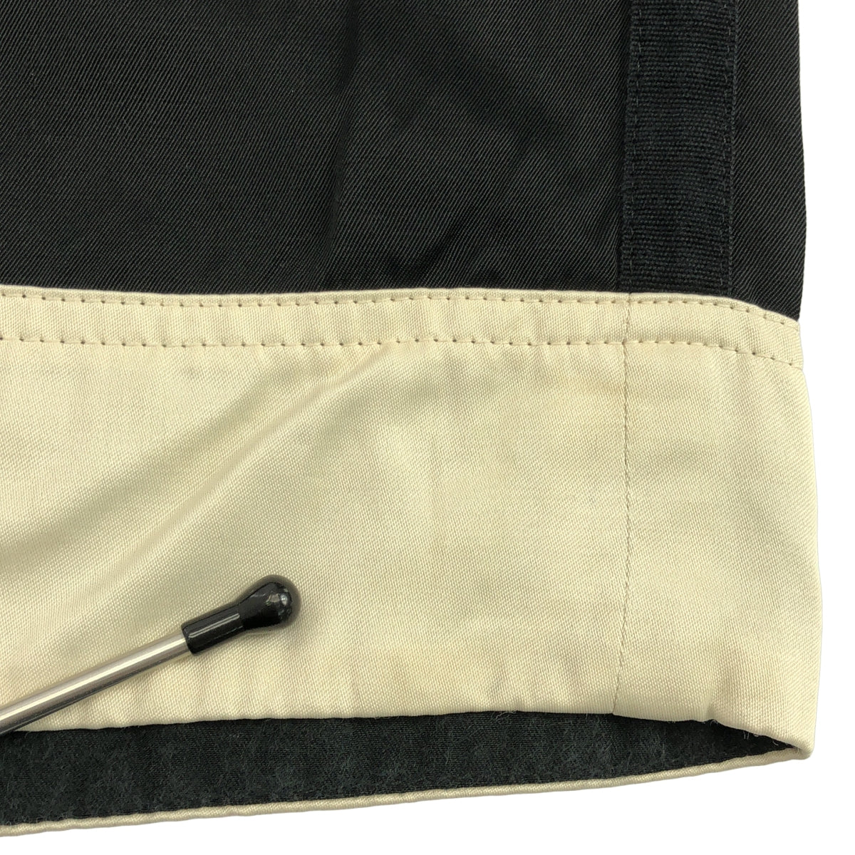 德賴斯·範諾頓 | 人造絲棉混紡闊腿短褲，褲腳拼接設計 | S碼 | 男士