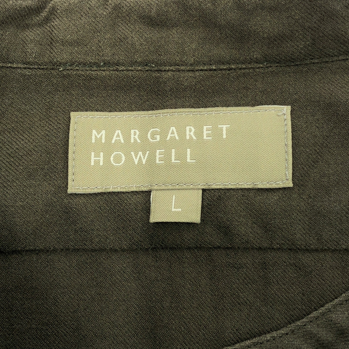 MARGARET HOWELL / 마가렛 하웰 | 코튼 밴드 컬러 셔츠 | L | 남성