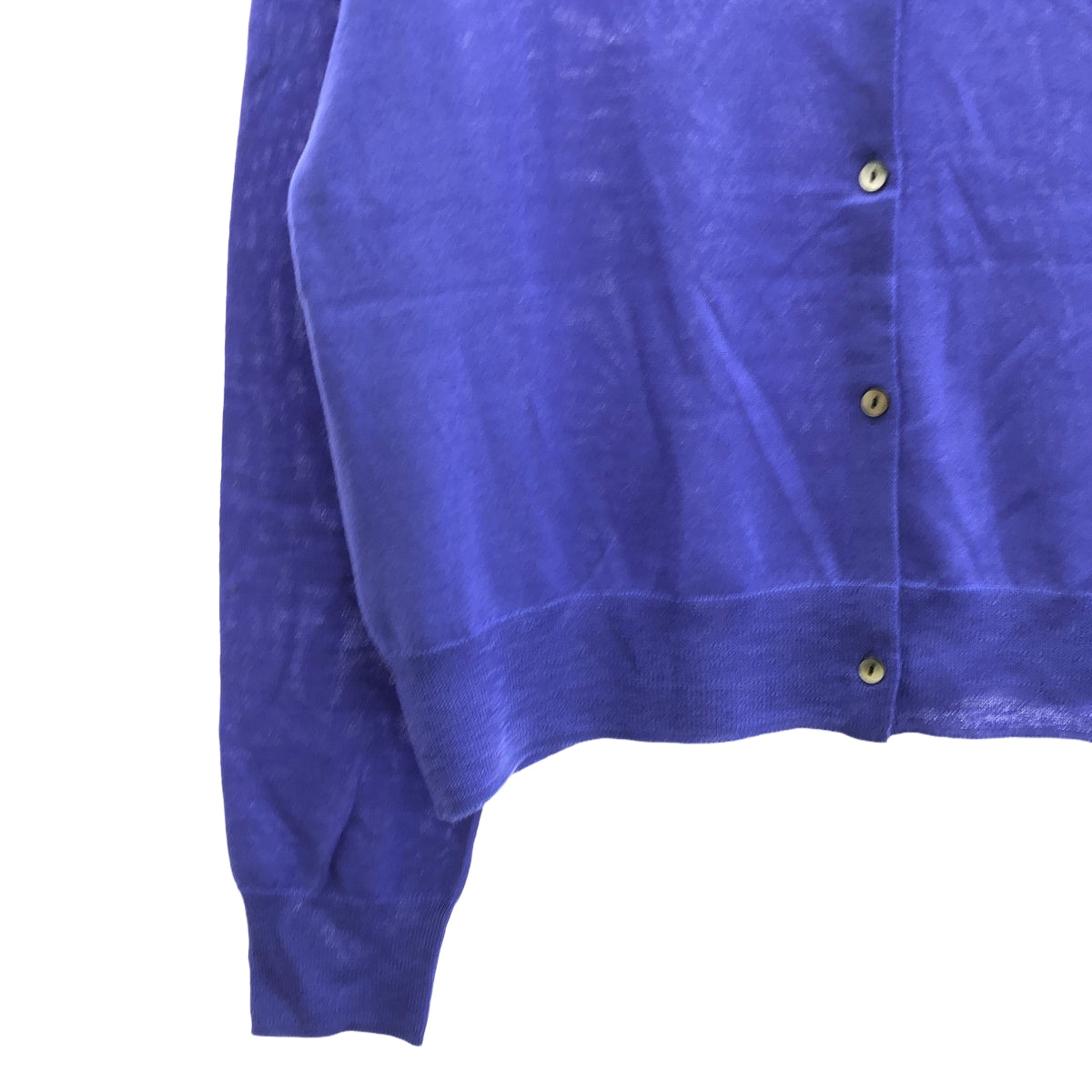 【美品】  mizuiroind / ミズイロインド | high gauge crew neck C/D クルーネック カーディガン | F | ブルー | レディース