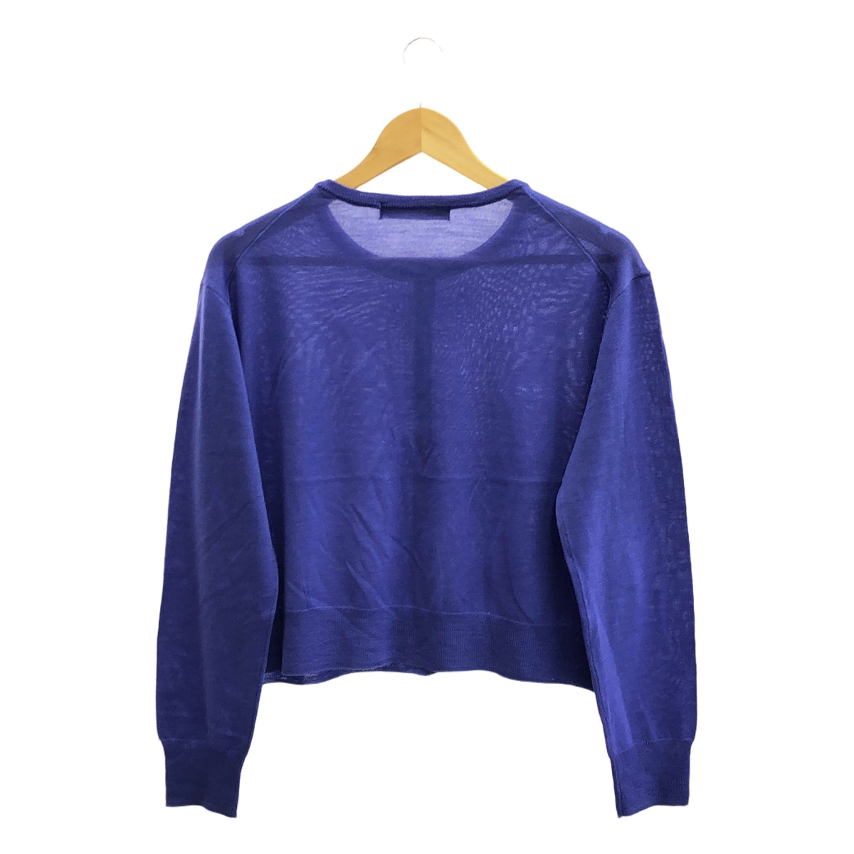 【美品】  mizuiroind / ミズイロインド | high gauge crew neck C/D クルーネック カーディガン | F | ブルー | レディース