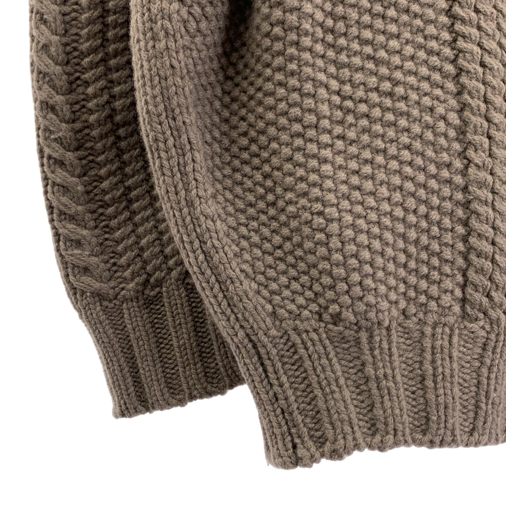 Drawer / ドゥロワー | ウール カシミヤ アラン編み クルーネックニット |