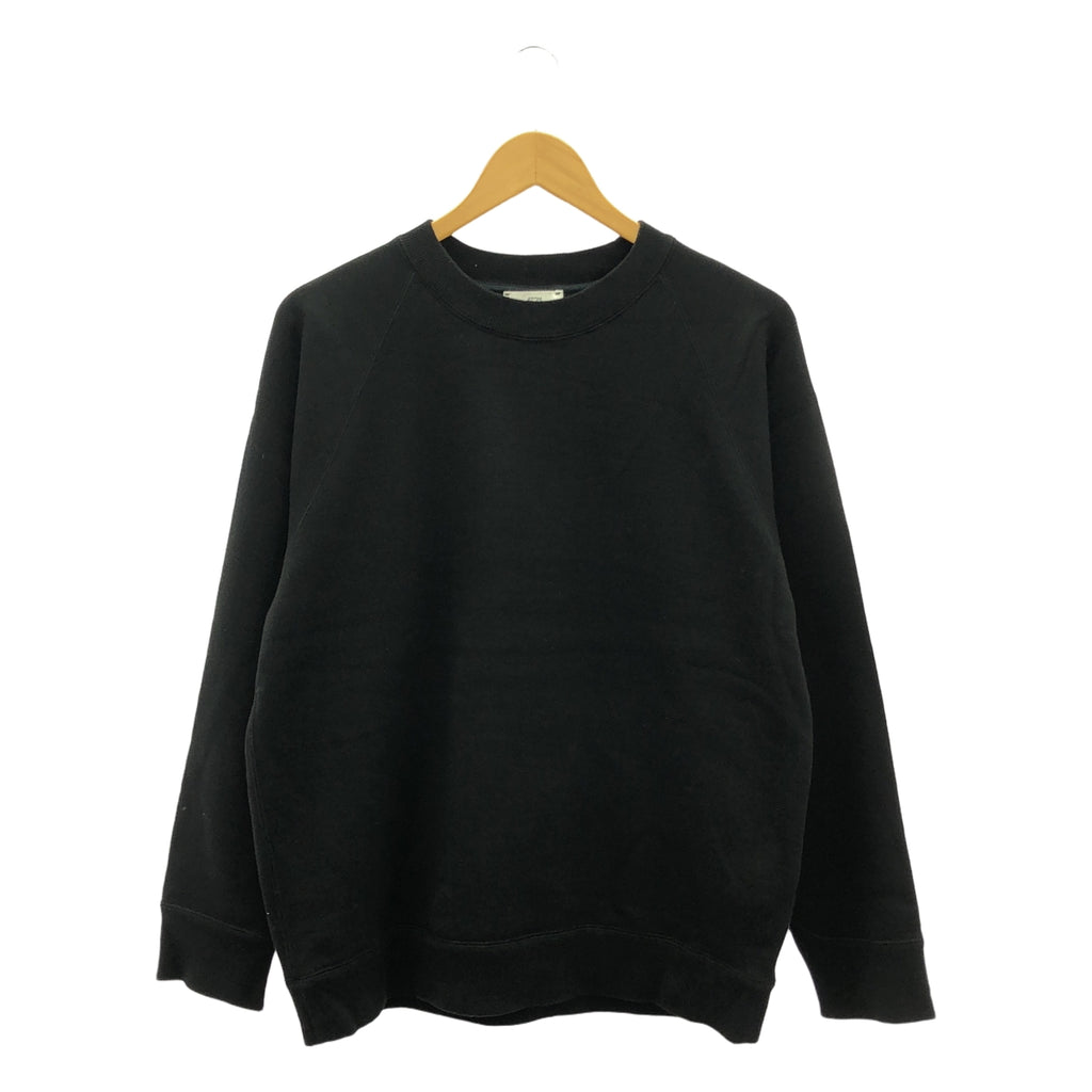ATON / エイトン | ZERO TSURI URAKE SWEAT SHIRT ゼロ 吊り裏毛 クルーネックプルオーバー スウェット | 4 | ブラック | メンズ