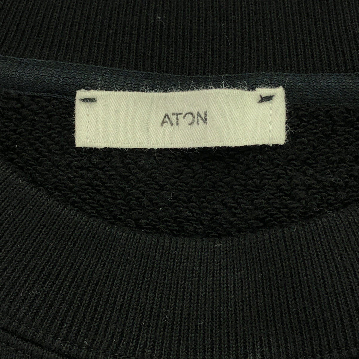 ATON / エイトン | ZERO TSURI URAKE SWEAT SHIRT ゼロ 吊り裏毛 クルーネックプルオーバー スウェット | 4 | ブラック | メンズ