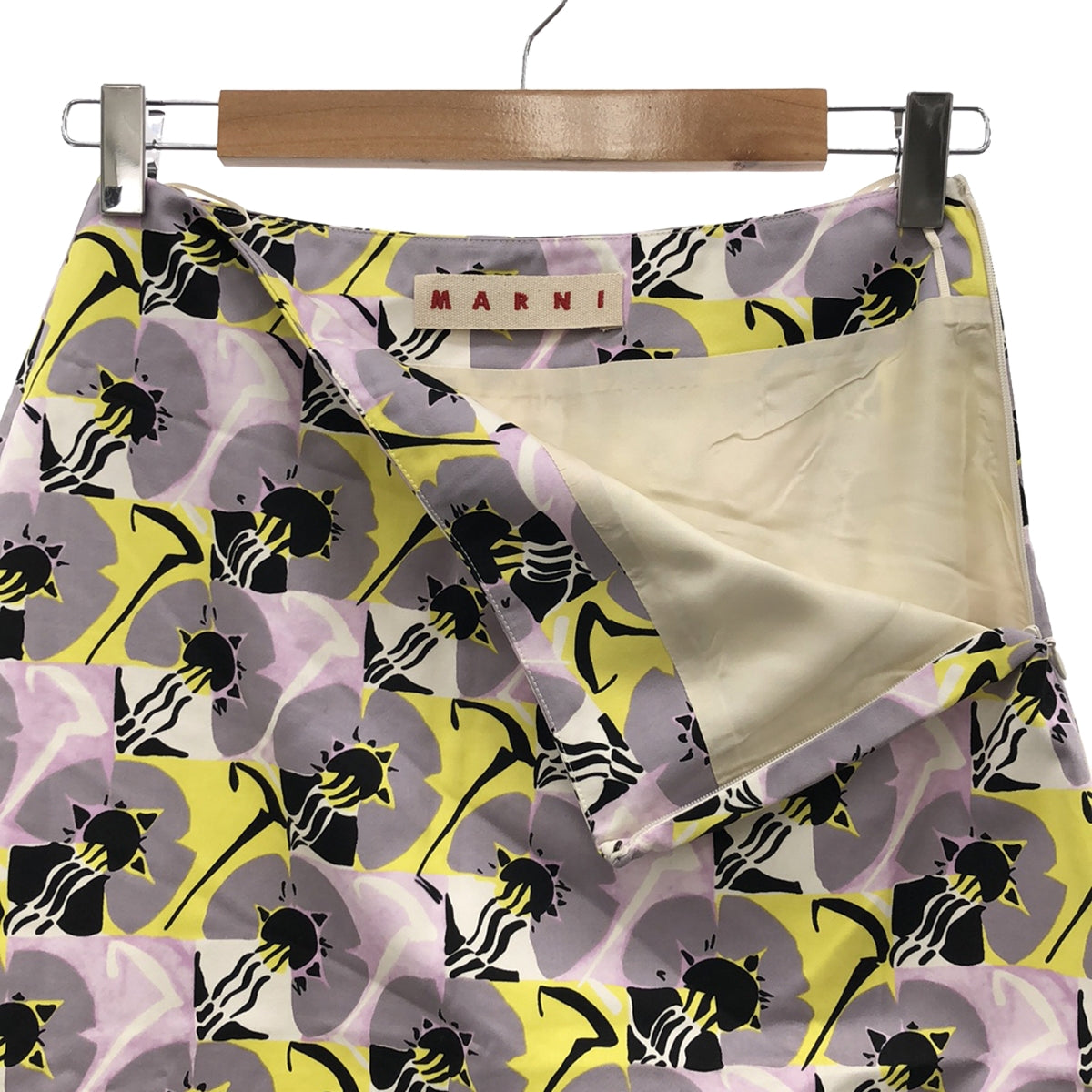 [Beautiful Condition] MARNI | Deco Flower Print Flared Skirt | Size 36 | Multicolor | Women's