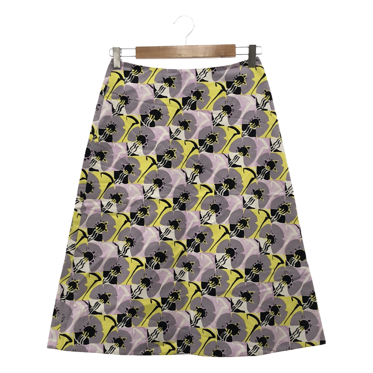 [Beautiful Condition] MARNI | Deco Flower Print Flared Skirt | Size 36 | Multicolor | Women's