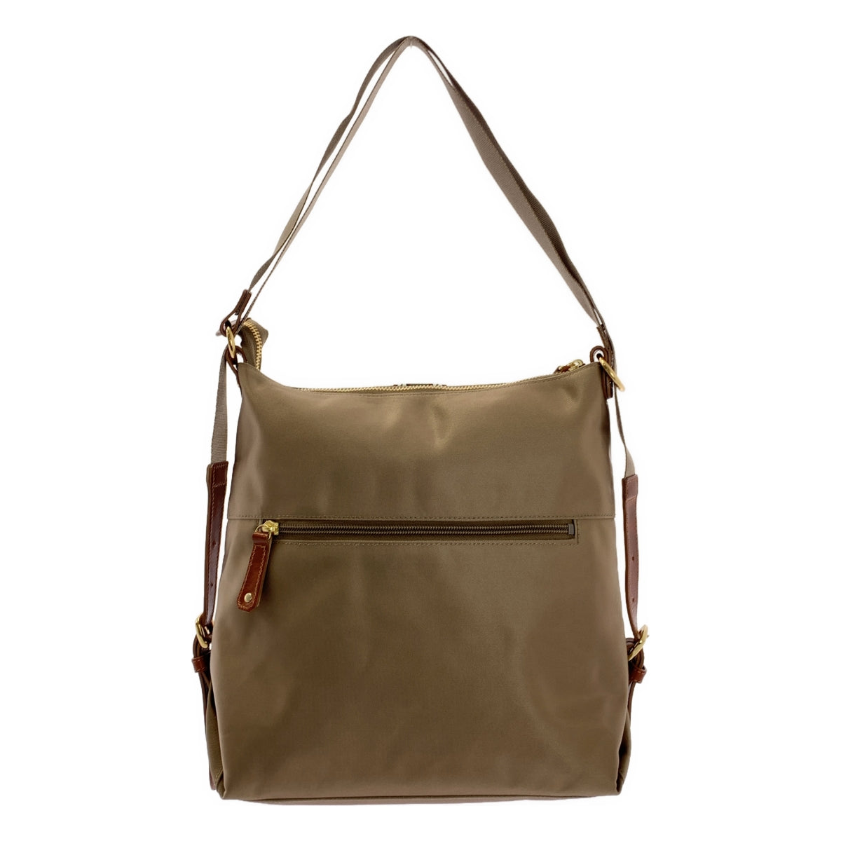 Her Schedule | 帶有皮革裝飾和徽標的雙向單肩包，零秒背包 |