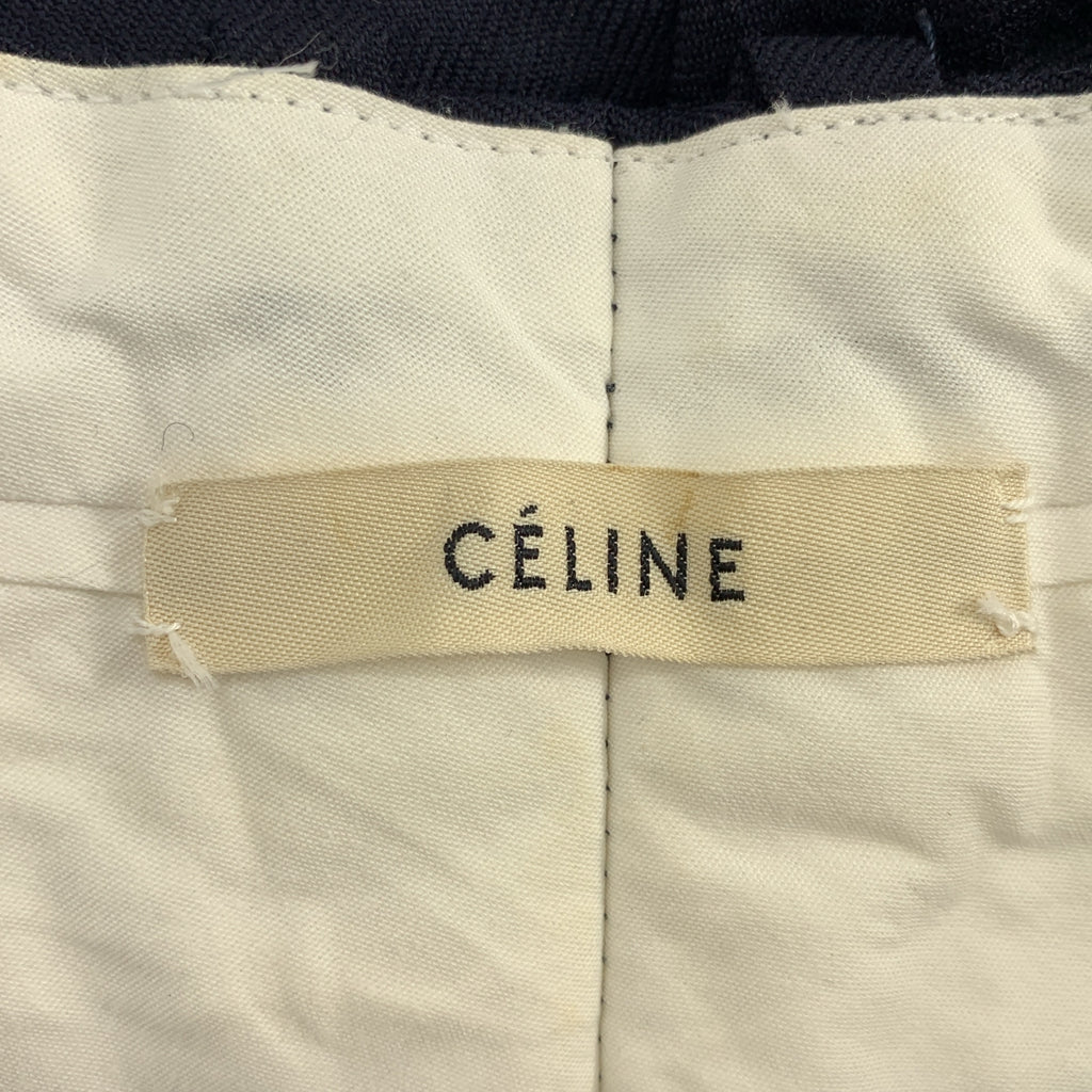 CELINE / セリーヌ | by Phoebe Philo フィービー / ウール テーパード パンツ | 36 | ネイビー | レディース