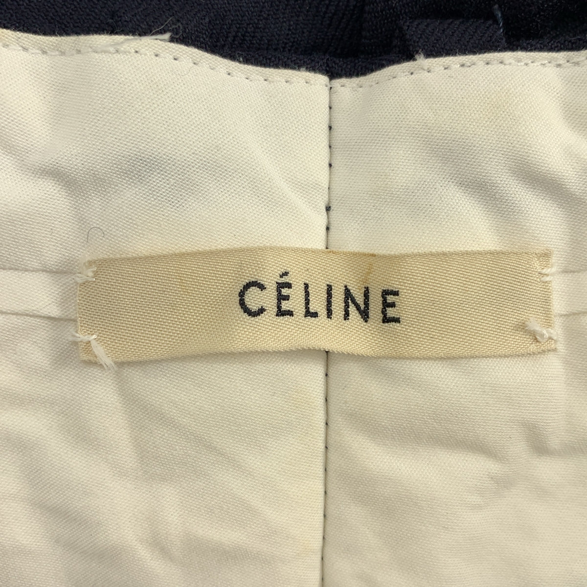 CELINE / セリーヌ | by Phoebe Philo フィービー / ウール テーパード パンツ | 36 | ネイビー | レディース