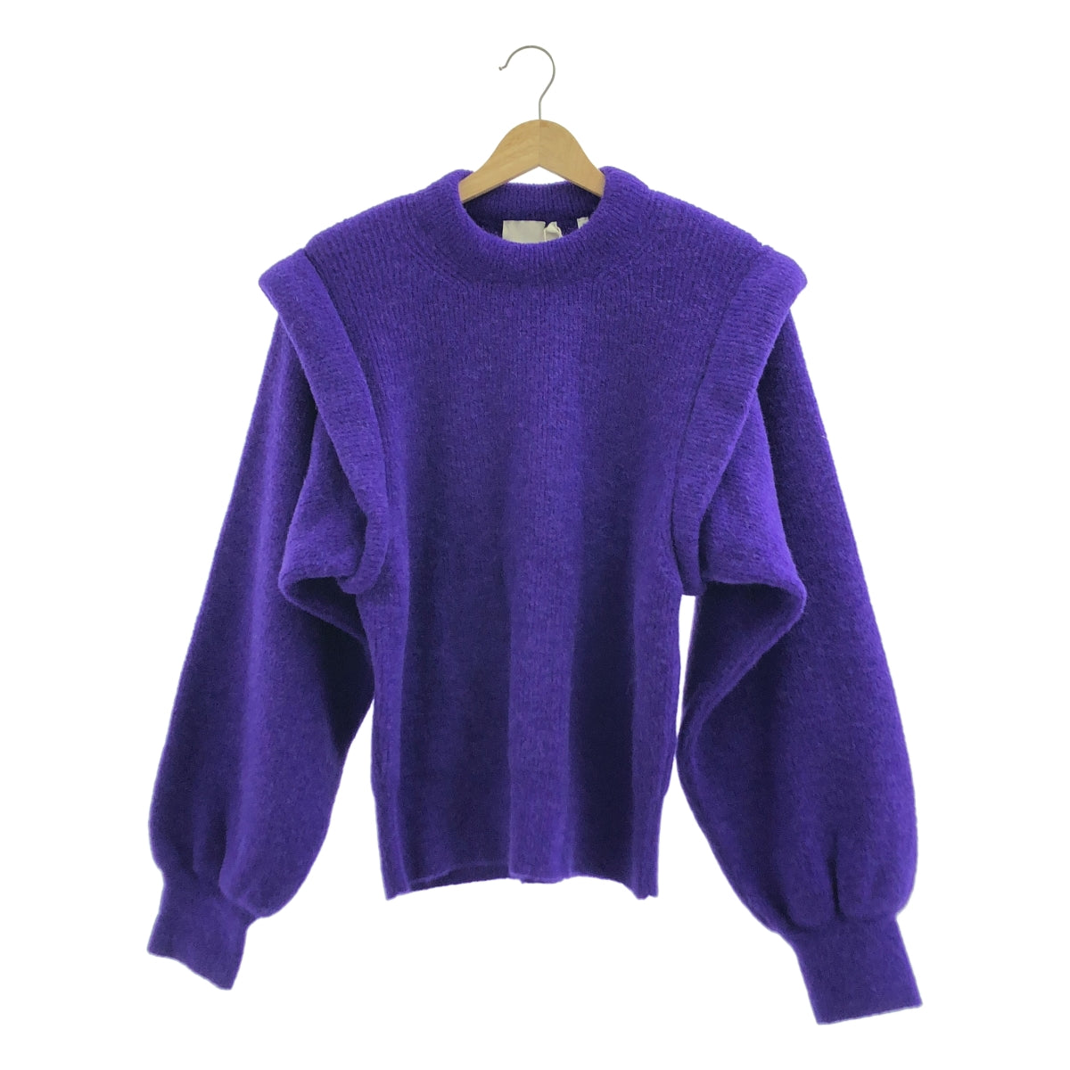 【新品】ROHE | BLAKEY 羊駝毛混紡蓬鬆肩部針織衫 | 40碼 | 藍色 | 女款